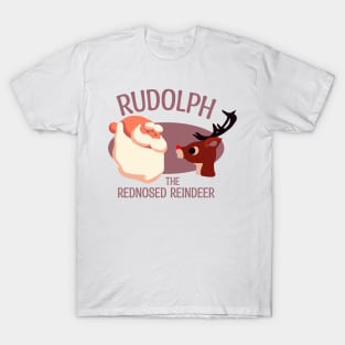 Rudolph and Santa T-Shirt